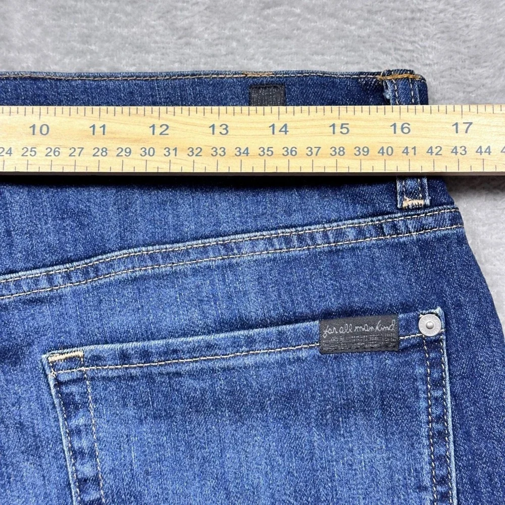 7 For All Mankind Slimmy Jeans Mens 33x28 Blue Straight Leg Japanese‎ Fabric